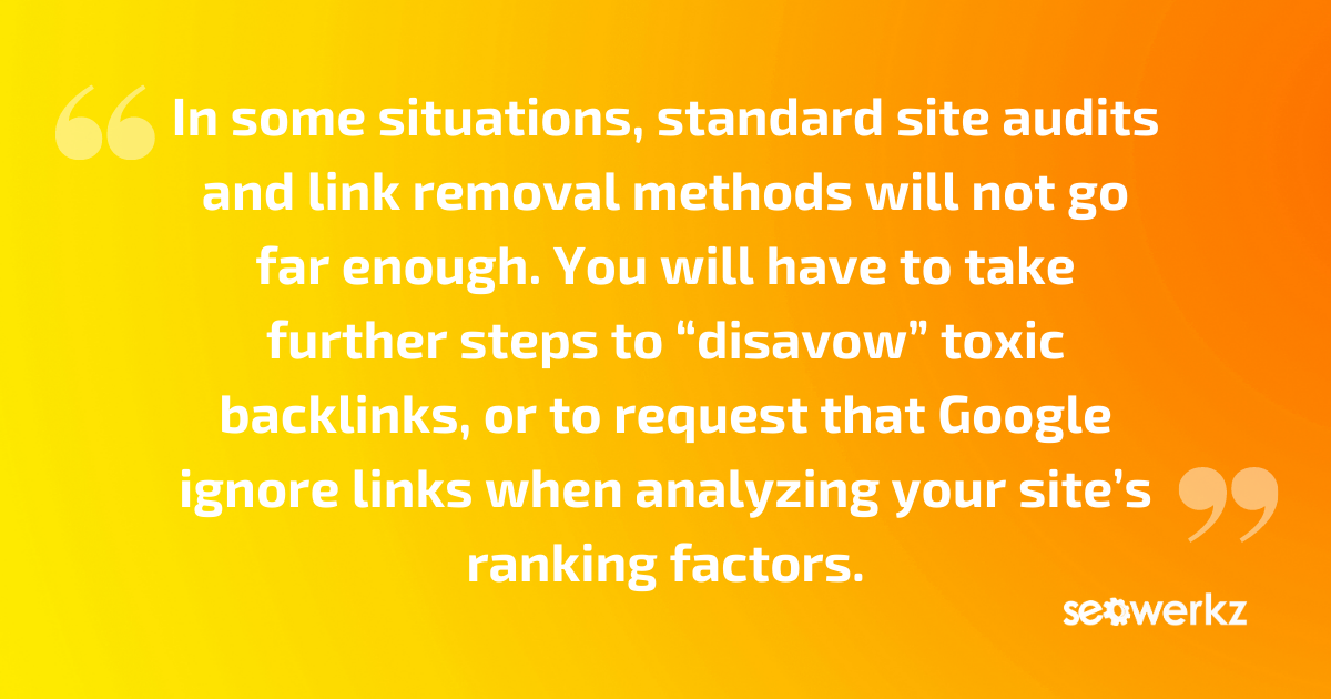 toxic backlinks removal prevention